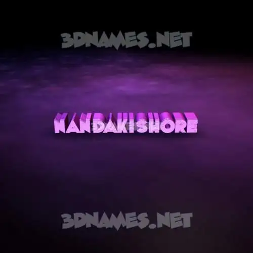 nandakishore in Big Purple style - 3D name wallpaper