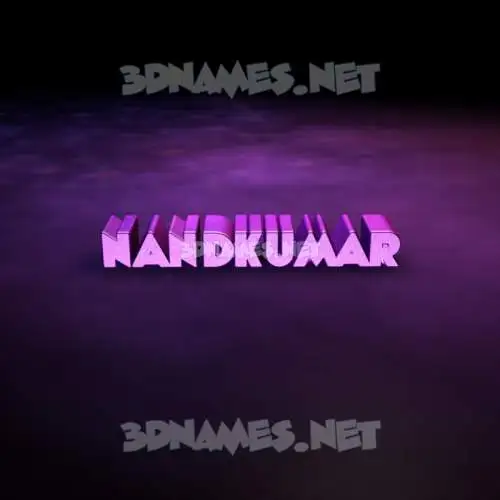 nandkumar in Big Purple style - 3D name wallpaper