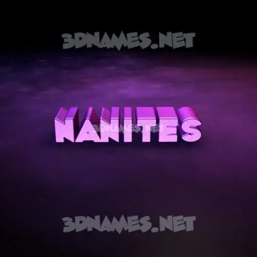 nanites in Big Purple style - 3D name wallpaper