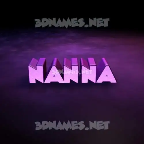 nanna in Big Purple style - 3D name wallpaper