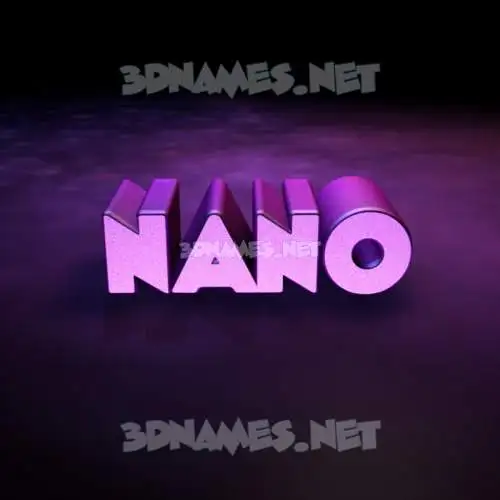 nano in Big Purple style - 3D name wallpaper