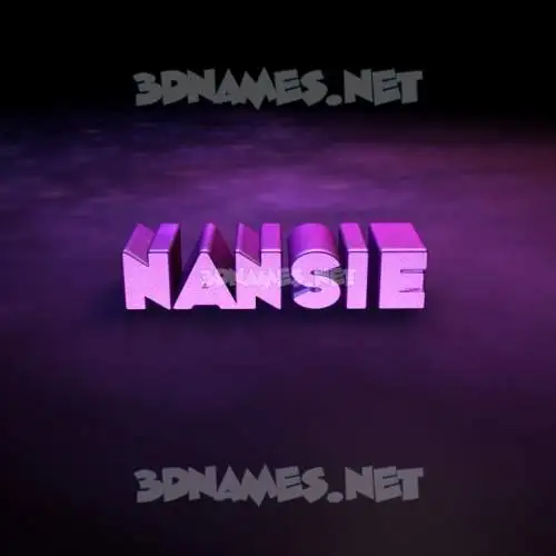 nansie in Big Purple style - 3D name wallpaper