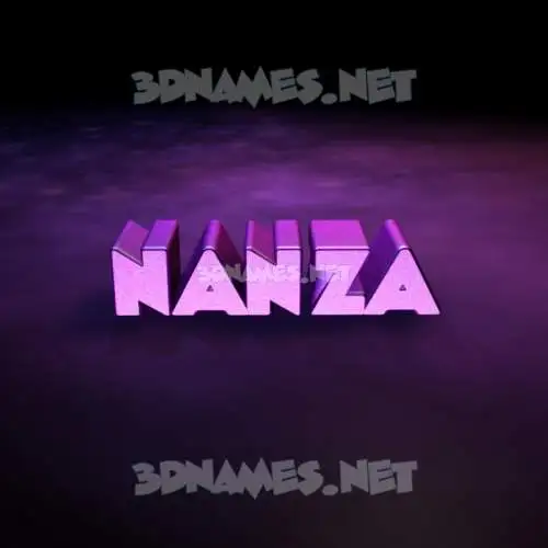 nanza in Big Purple style - 3D name wallpaper nanza in Big Purple style - 3D name wallpaper