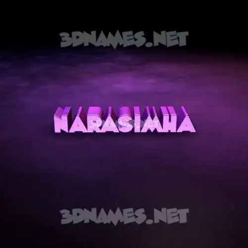 narasimha in Big Purple style - 3D name wallpaper