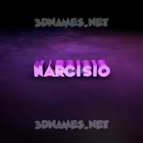 narcisio in Big Purple style - 3D name wallpaper