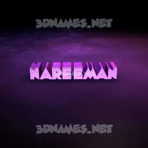 nareeman in Big Purple style - 3D name wallpaper