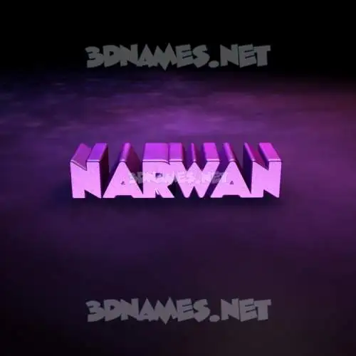 narwan in Big Purple style - 3D name wallpaper