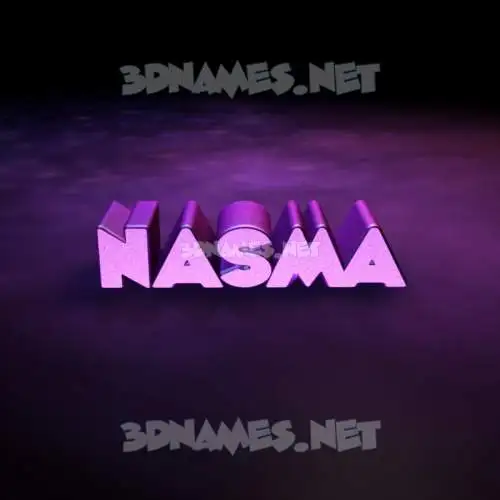 nasma in Big Purple style - 3D name wallpaper