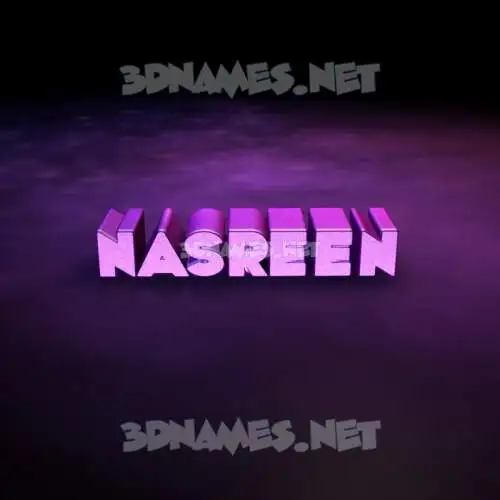 nasreen in Big Purple style - 3D name wallpaper