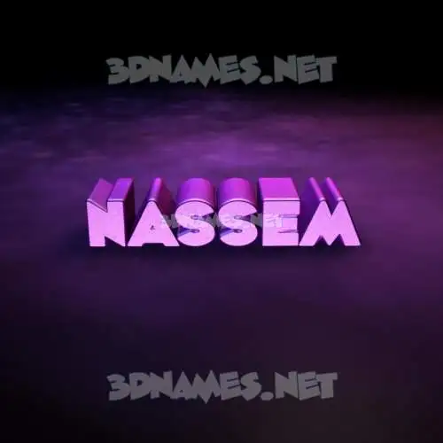 nassem in Big Purple style - 3D name wallpaper nassem in Big Purple style - 3D name wallpaper