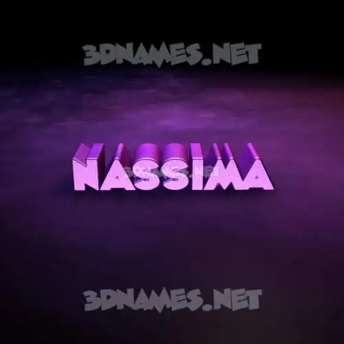 nassima in Big Purple style - 3D name wallpaper