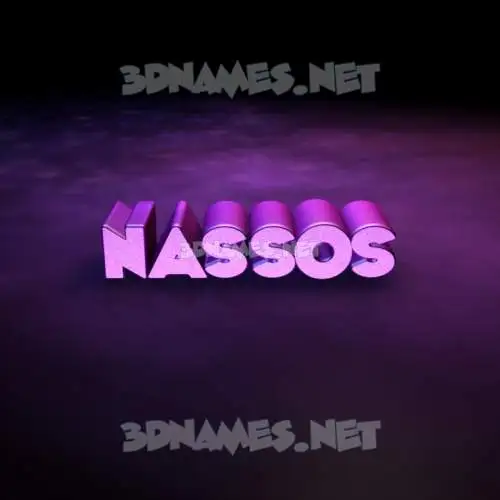 nassos in Big Purple style - 3D name wallpaper