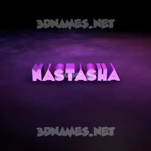 nastasha in Big Purple style - 3D name wallpaper