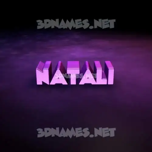 natali in Big Purple style - 3D name wallpaper