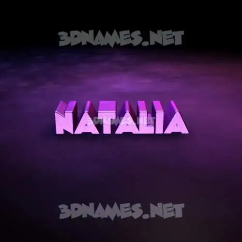 natalia in Big Purple style - 3D name wallpaper