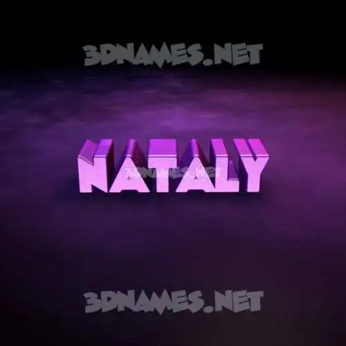 nataly in Big Purple style - 3D name wallpaper nataly in Big Purple style - 3D name wallpaper