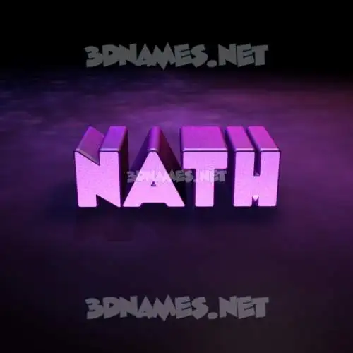 nath in Big Purple style - 3D name wallpaper