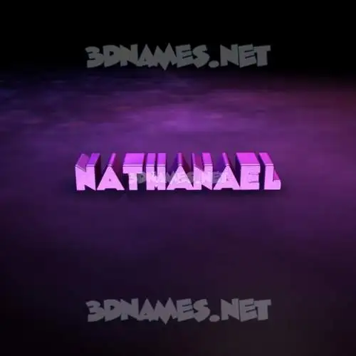 nathanael in Big Purple style - 3D name wallpaper