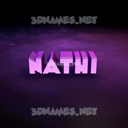 nathi in Big Purple style - 3D name wallpaper