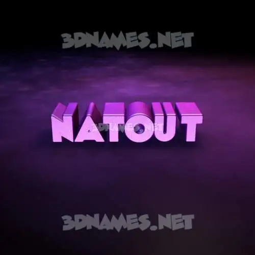 natout in Big Purple style - 3D name wallpaper