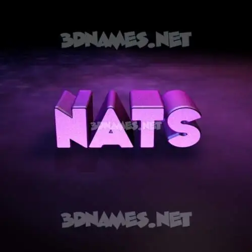 nats in Big Purple style - 3D name wallpaper nats in Big Purple style - 3D name wallpaper
