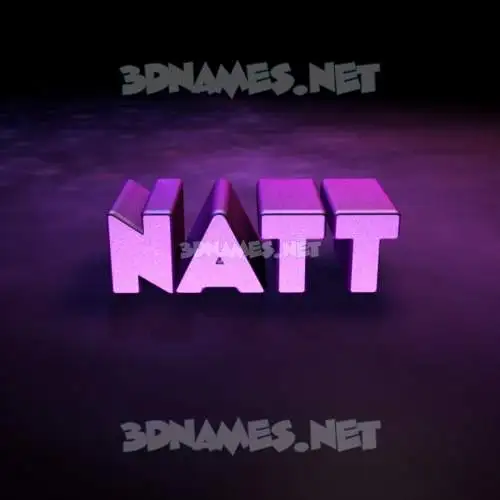 natt in Big Purple style - 3D name wallpaper natt in Big Purple style - 3D name wallpaper