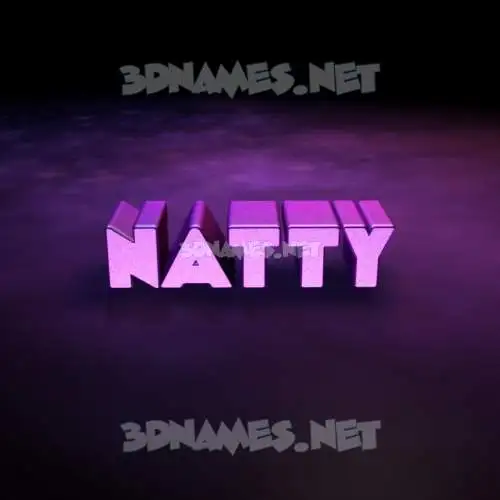 natty in Big Purple style - 3D name wallpaper