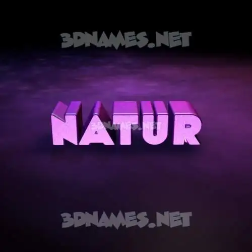 natur in Big Purple style - 3D name wallpaper