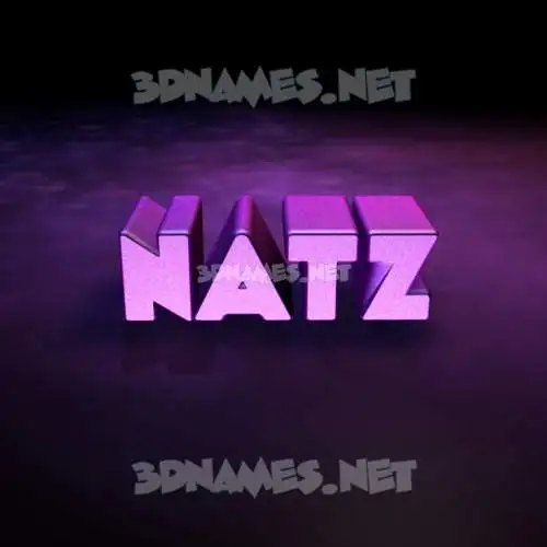 natz in Big Purple style - 3D name wallpaper