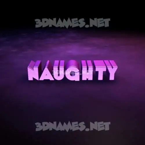 naughty in Big Purple style - 3D name wallpaper naughty in Big Purple style - 3D name wallpaper