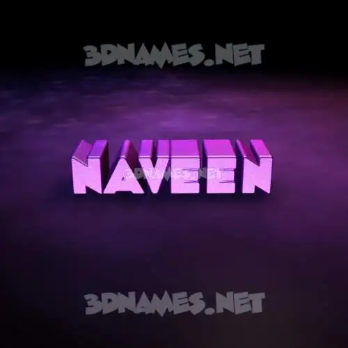 naveen in Big Purple style - 3D name wallpaper
