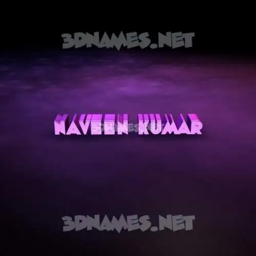 naveen kumar in Big Purple style - 3D name wallpaper