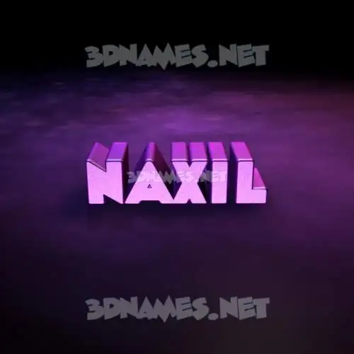 naxil in Big Purple style - 3D name wallpaper naxil in Big Purple style - 3D name wallpaper