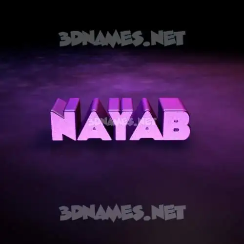nayab in Big Purple style - 3D name wallpaper