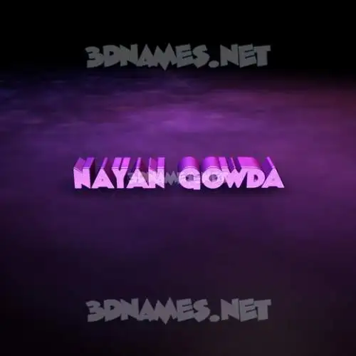nayan gowda in Big Purple style - 3D name wallpaper nayan gowda in Big Purple style - 3D name wallpaper