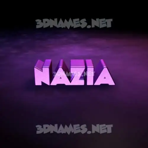 nazia in Big Purple style - 3D name wallpaper