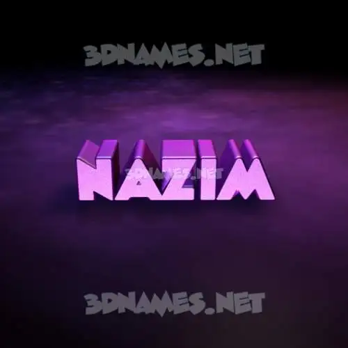 nazim in Big Purple style - 3D name wallpaper nazim in Big Purple style - 3D name wallpaper