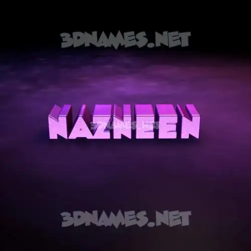 nazneen in Big Purple style - 3D name wallpaper