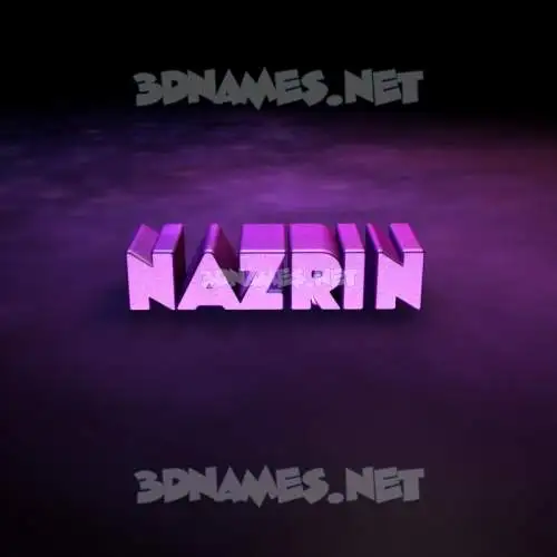 nazrin in Big Purple style - 3D name wallpaper