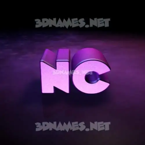 nc in Big Purple style - 3D name wallpaper nc in Big Purple style - 3D name wallpaper