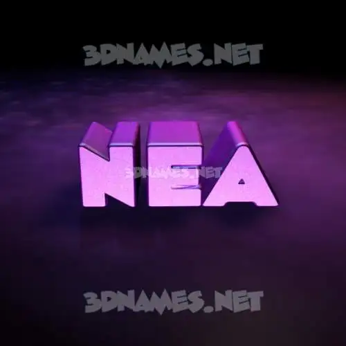 nea in Big Purple style - 3D name wallpaper
