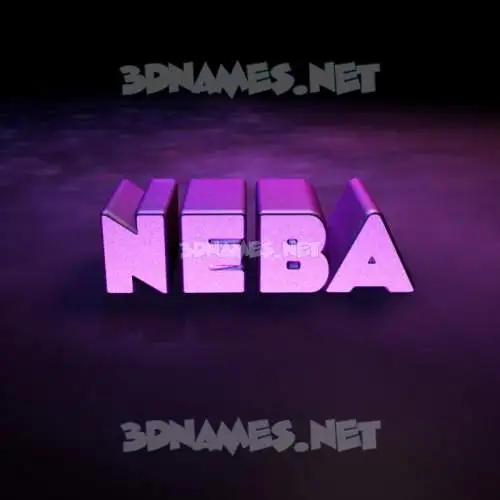 neba in Big Purple style - 3D name wallpaper neba in Big Purple style - 3D name wallpaper
