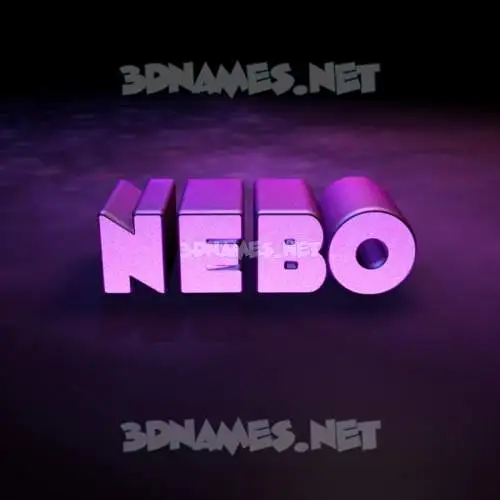 nebo in Big Purple style - 3D name wallpaper nebo in Big Purple style - 3D name wallpaper