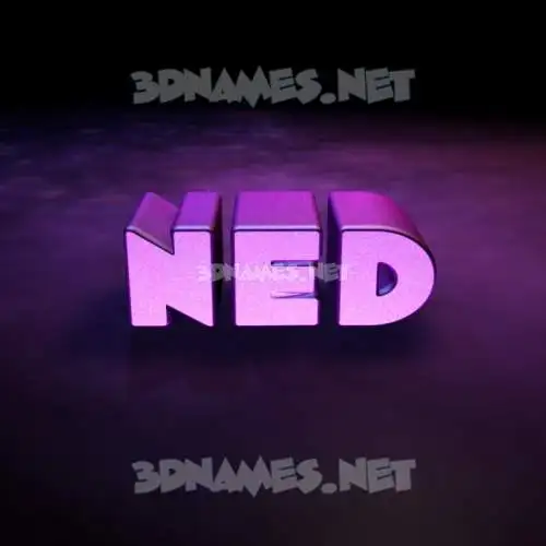 ned in Big Purple style - 3D name wallpaper ned in Big Purple style - 3D name wallpaper