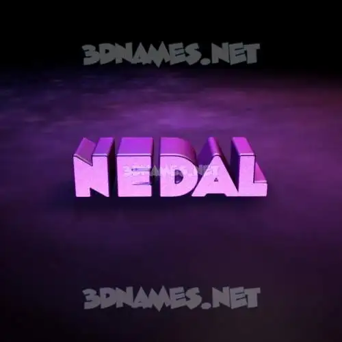 nedal in Big Purple style - 3D name wallpaper nedal in Big Purple style - 3D name wallpaper