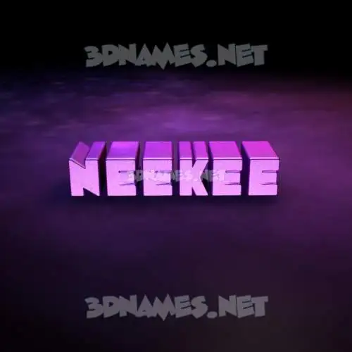 neekee in Big Purple style - 3D name wallpaper