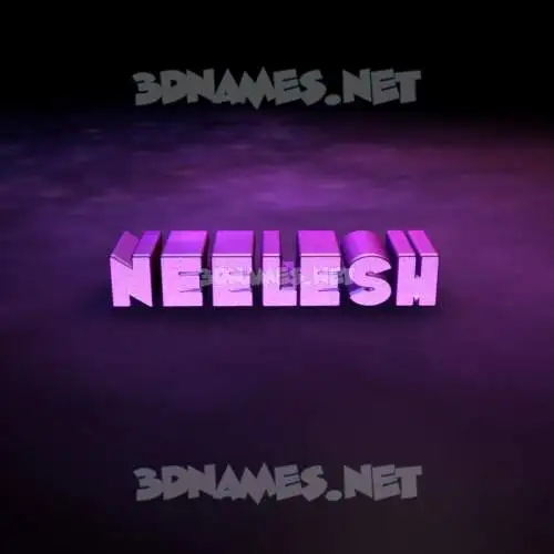 neelesh in Big Purple style - 3D name wallpaper