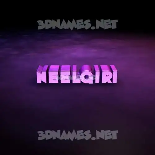 neelgiri in Big Purple style - 3D name wallpaper