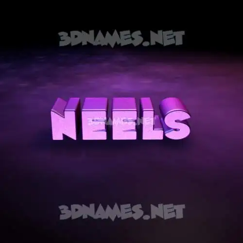 neels in Big Purple style - 3D name wallpaper