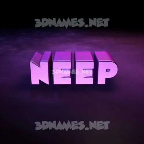 neep in Big Purple style - 3D name wallpaper